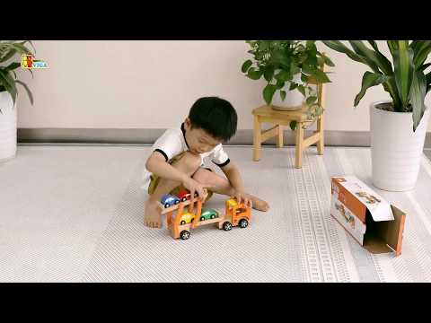 Деревянная игрушечная машинка Viga Toys Автотрейлер (50825)