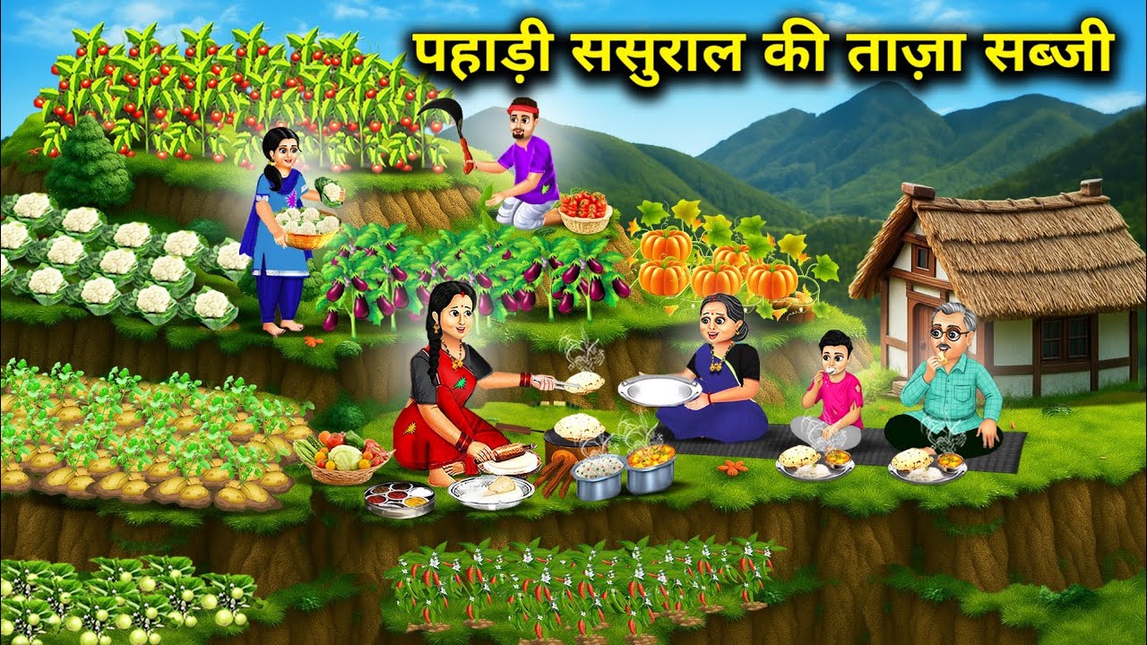 पहाड़ी ससुराल की ताजा सब्जी | Fresh vegetables from the hilly in-laws | Cartoon Video | Jugalbandi