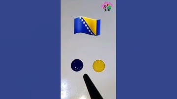 What color do mixed flags make? Part 1 🇧🇦 #colormixing #mixedflags#asmr #relaxing #paintmixing