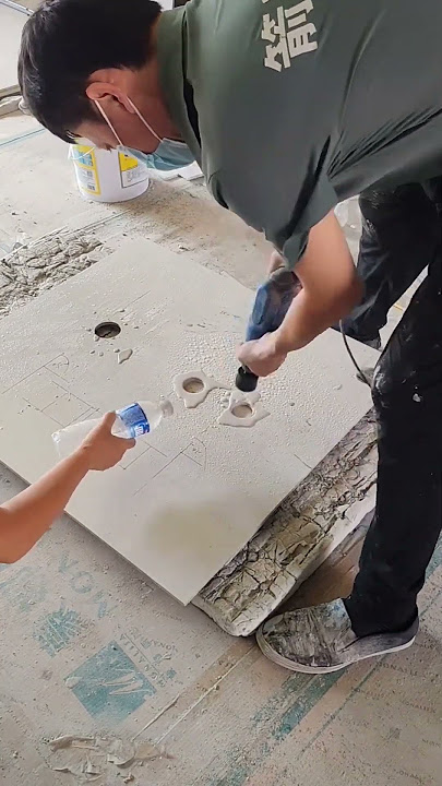 Tile installation P7555#shorts