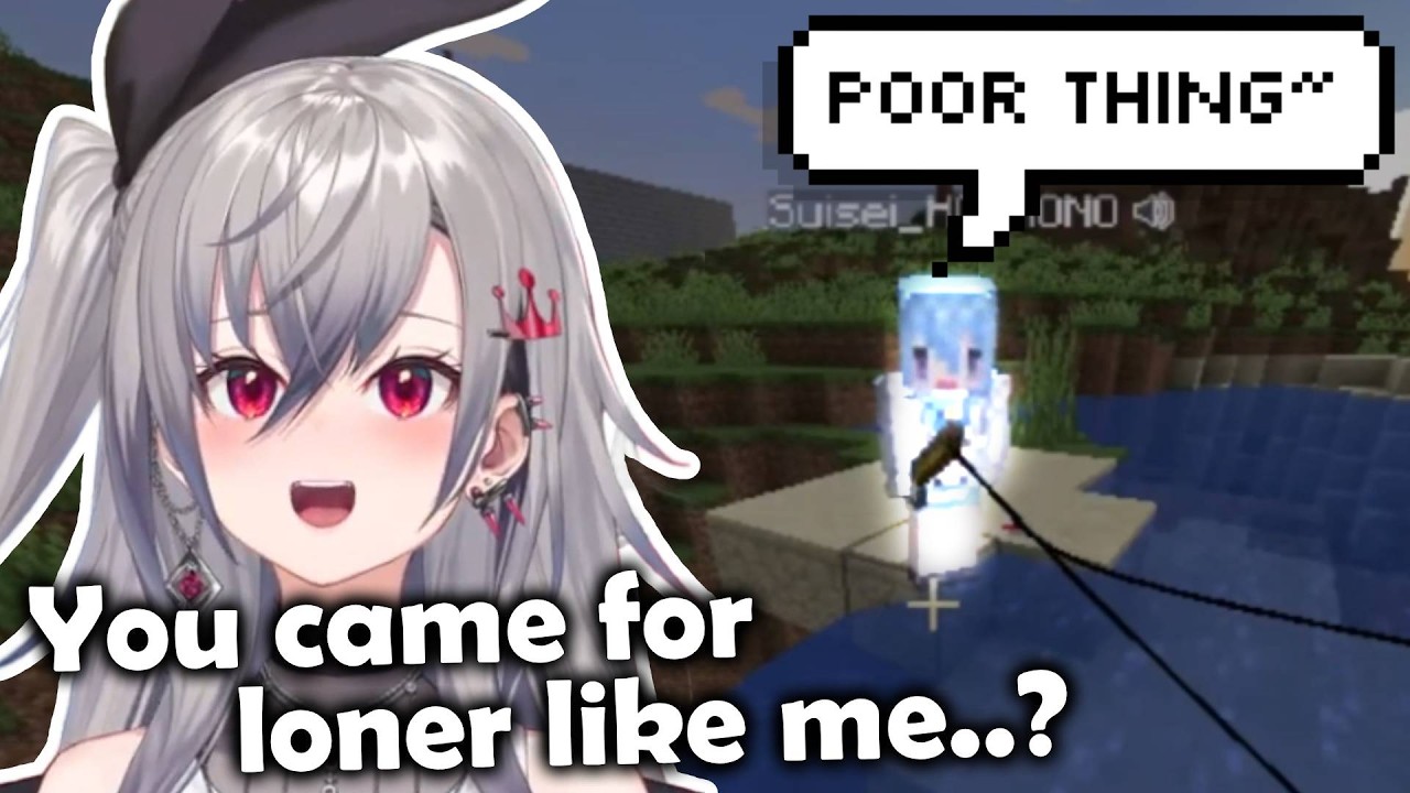 Not Sui-chan Logging in Just to Accompany the Lonely Riona 😭💙 (Minecraft New World)