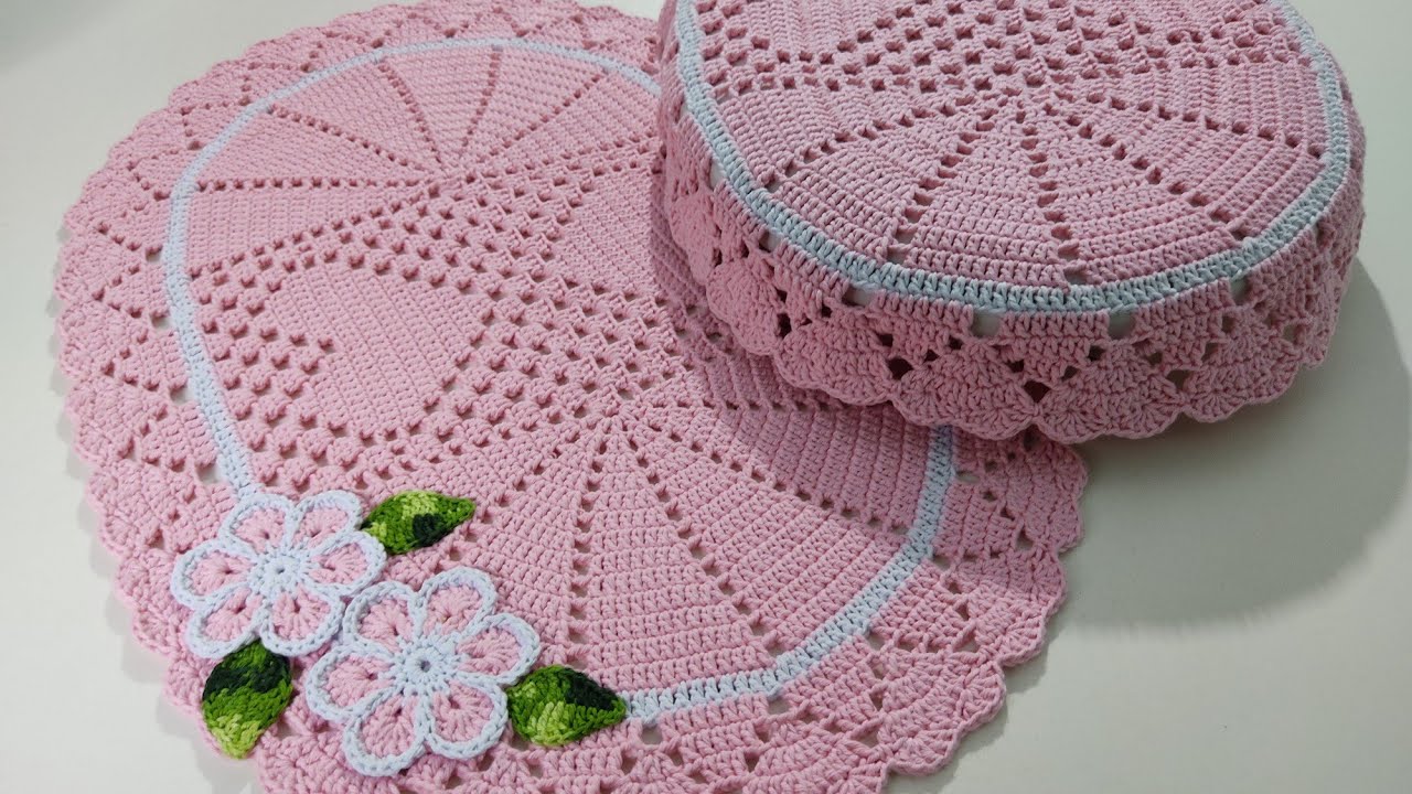 TAMPA DO VASO - JOGO DE BANHEIRO 2 CORAÇÕES | PASSO A PASSO PARTE 1