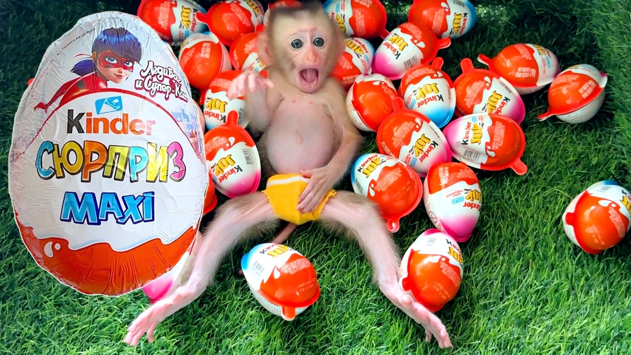 Satisfying Relaxing Milk Baby ASMR Opening Kinder Joy Chocolate, Lollipops Candie surprise eggs