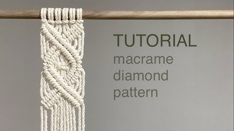 TUTORIAL | macrame diamond pattern | 마크라메 다이아몬드 패턴