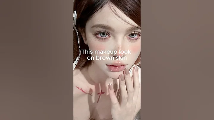 Black girl tries Douyin Cool Autumn 🍂 Makeup #makeuptutorial #makeup #douyin #douyinmakeup