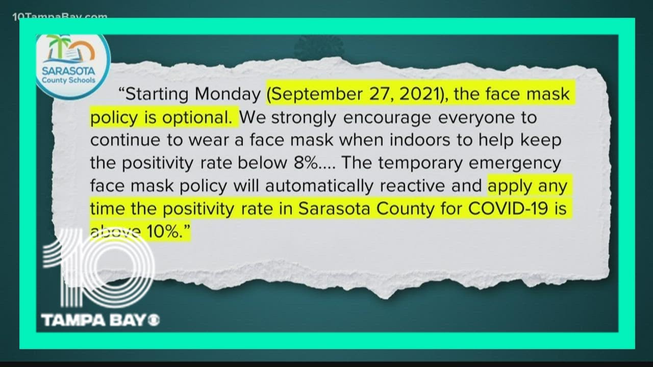 Temporary face mask policy suspended in Sarasota Schools; masks now ...
