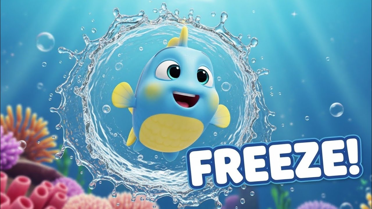 Lolo Fish BIG Splash Freeze! 💦🐟 | Fun Action Song for Kids - YouTube