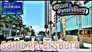 [4K] Saint Petersburg, FL - “The Sunshine City” - Pop 221K - City Tour