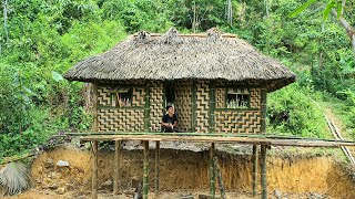 Building and Complete Project Two-story Bamboo House Villa | Shelter & Survival
