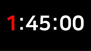 1 Hour 45 Minute Countdown Timer with Progress Bar (%)