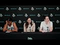 Breanna Stewart, Jonquel Jones & Coach Sandy Brondello | May 27, 2025 vs. Valkyries