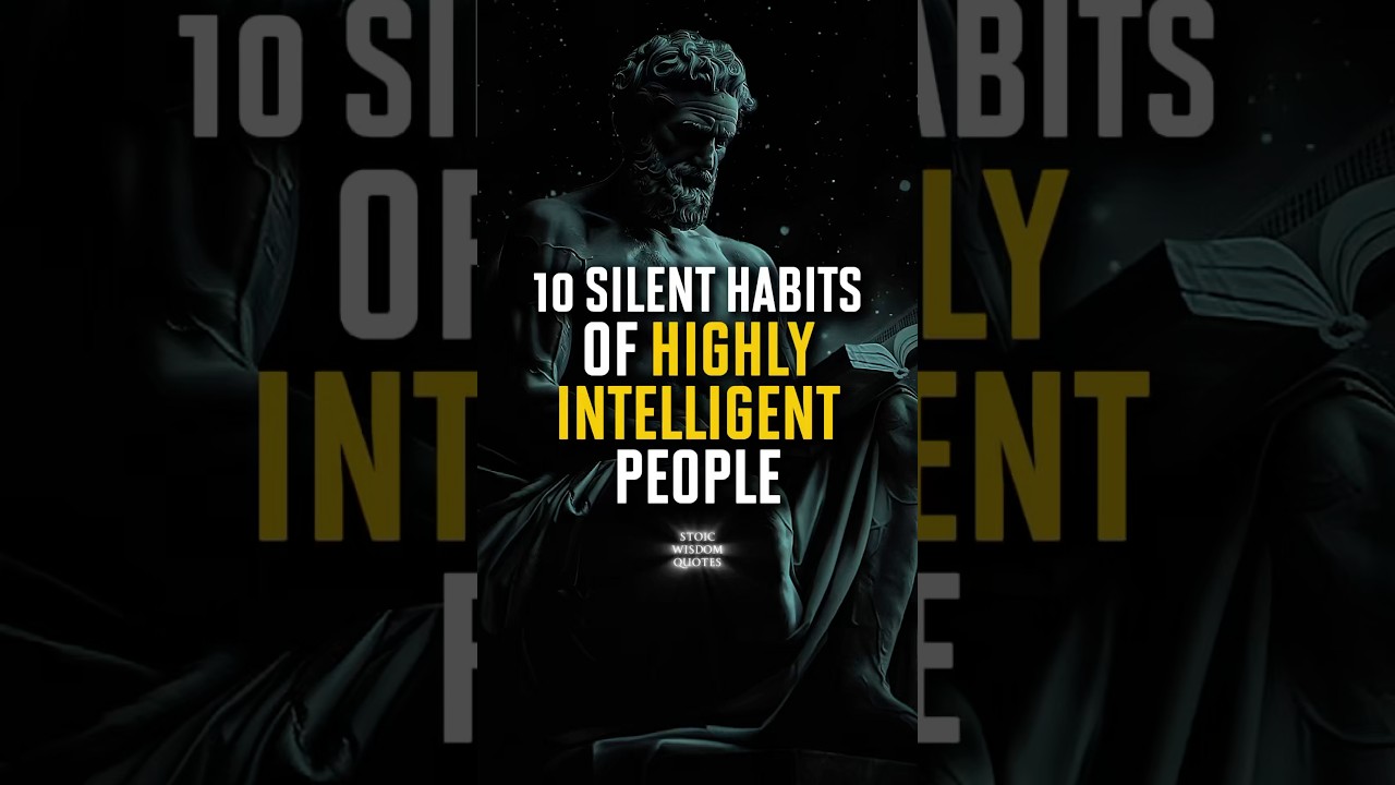10 Silent Habits of Highly Intelligent People | Stoic Wisdom