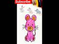 Cute Pink Mouse Coloring 🐭💖 | Relaxing & Satisfying Art #Shorts