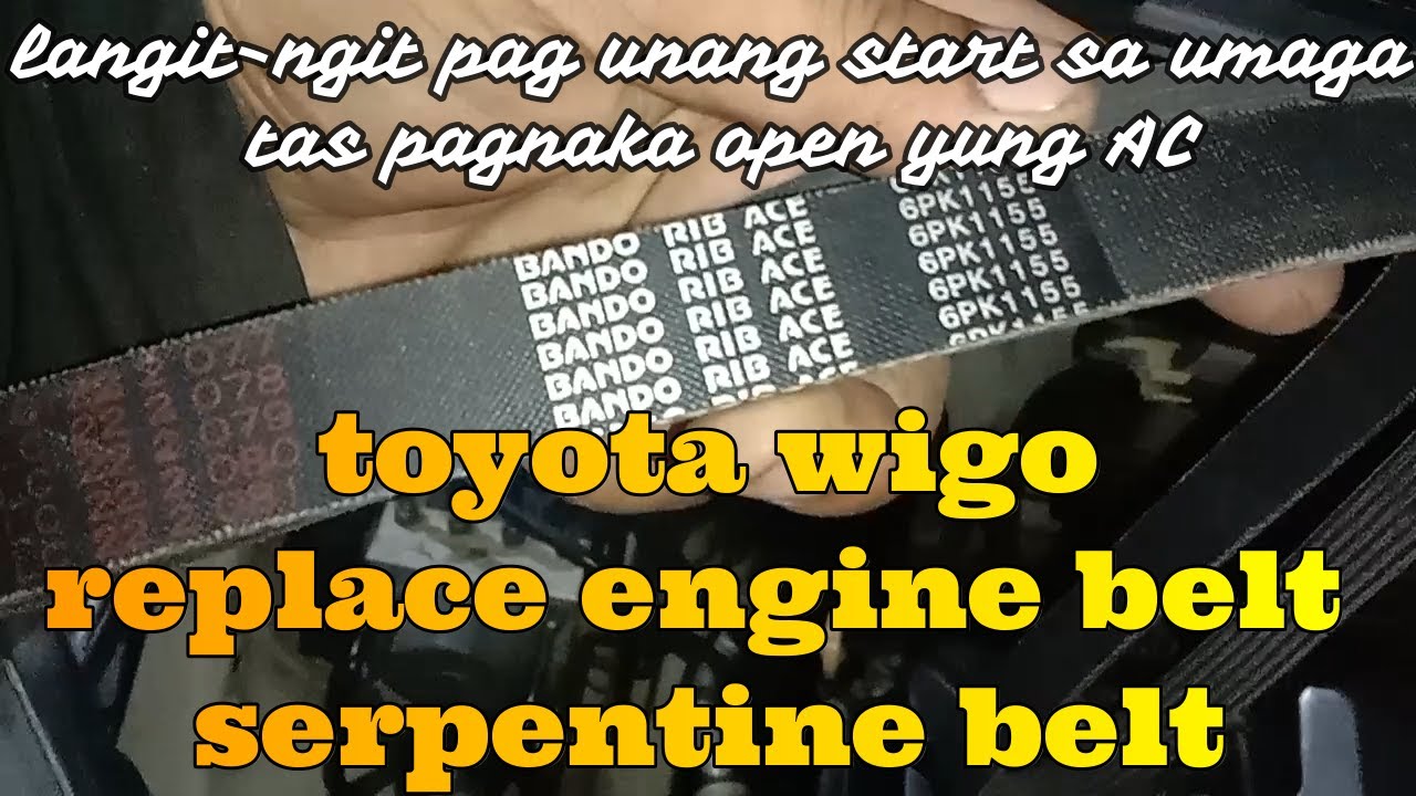 How to replace serpentine belt Toyota Wigo. jovitsfadero YouTube