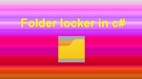 folder locker in c#