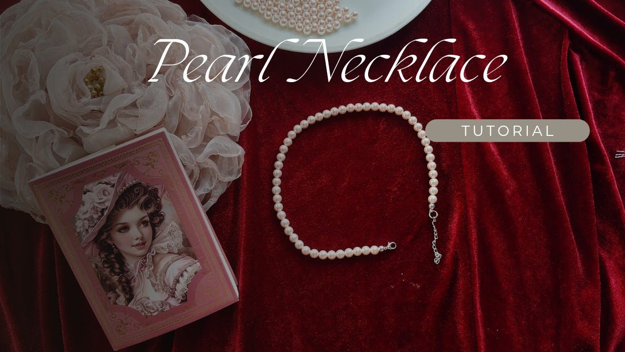 Simple pearl chain making | Handmade pearl necklace | pearl chain making at home #diy #diyjewelry 