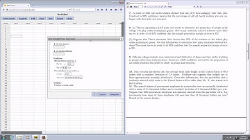Confidence Interval for a Proportion in StatCrunch