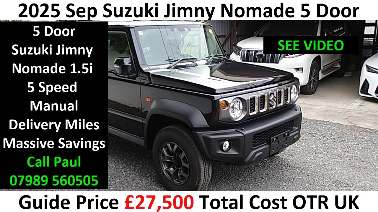 2025 Sep Suzuki Jimny Nomade 1.5i Manual 5 Door Delivery Mileage