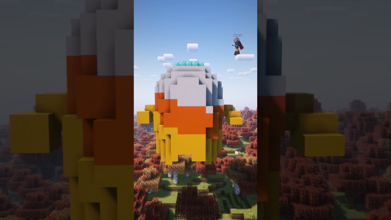 Candy corn ghost in Minecraft - Halloween 