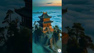Imagine floating in a temple above the clouds. #asmr #relax #deepsleep #relaxation #shorts #trending