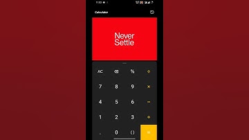 Never settle in Calculator | Oneplus