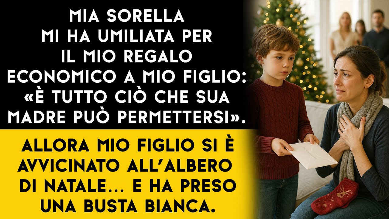 Il giorno di Natale, mia sorella ha guardato il regalo di mio figlio e ha detto ad alta voce, davanti a tutti: “Beh, è tutto ciò che sua madre può permettersi.” Tommaso ha dieci anni, ha ricevuto...