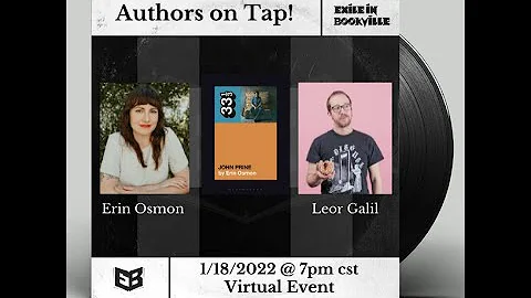 Authors on Tap:  Erin Osmon and Leor Galil