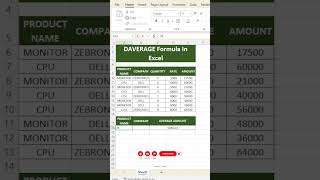 Master Excel Calculations with DAVERAGE Formula!✅ #excellife #excel #exceltricks #excelsolutions