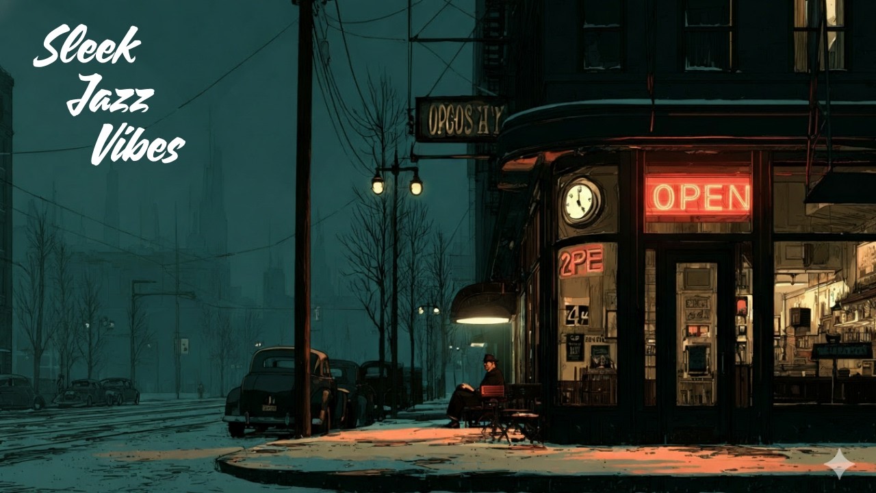 Полуночное Неоновое Одиночество | Расслабляющий Саксофон Noir Jazz для Глубокой Концентрации