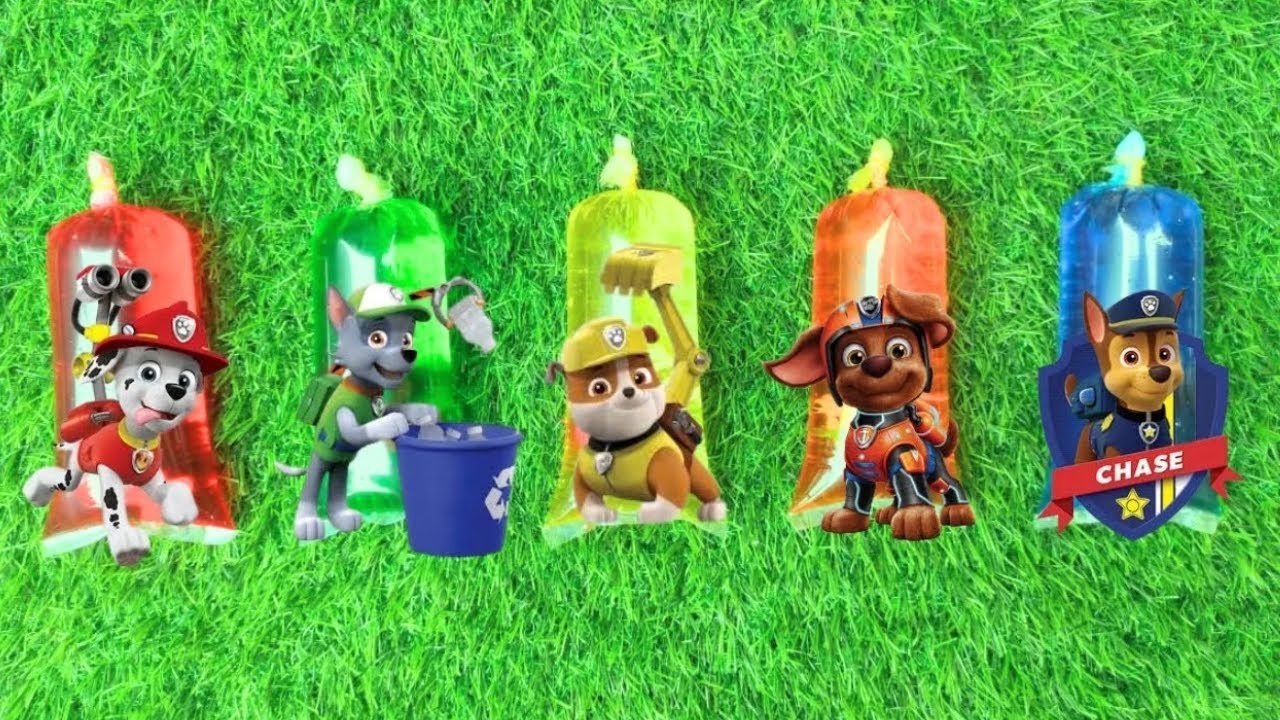 Cutest Paw Patrol Rainbow Surprise Rainbow Water Jelly 🌈 | Ryder, Chase, Marshall Satisfying ASMR