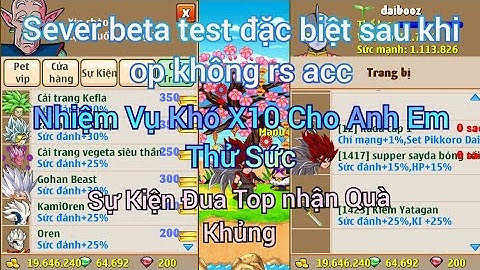 Nro Lậu Mới - Sever Nv Khó X10, open không reset acc, Cải trang +50% tnsm, có game tài xỉu :))
