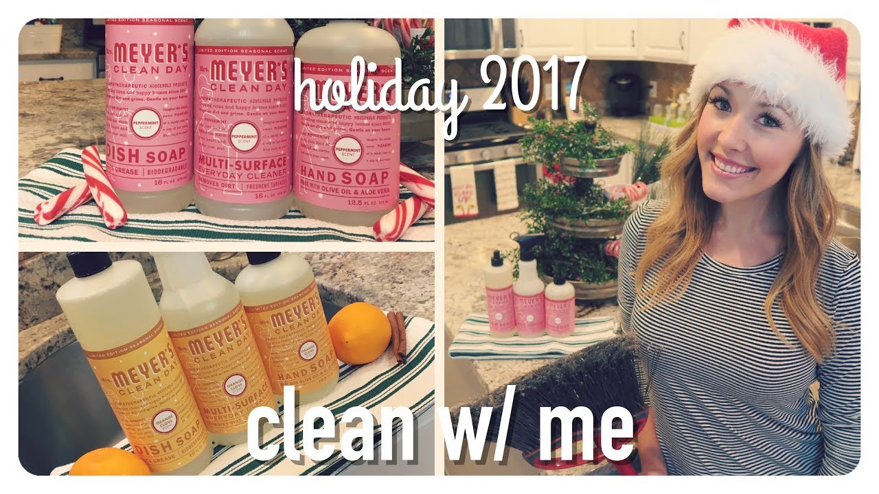 holiday clean w/ me | new mrs meyer scents + xmas music motivation