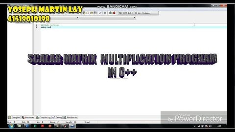 Scalar Matrix Multiplication Program in C++