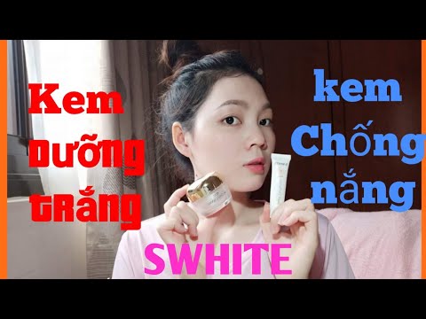 Review kem chống nắng và kem dưỡng trắng face swhite