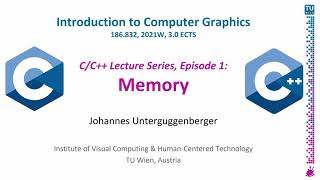 C/C   Memory | 'Handling Variables on the Stack & Heap' | C/C   Lecture Series, Episode 1 | ECG 2021