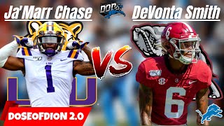 Ja'Marr Chase VS DeVonta Smith! 2021 Prospect Battles: Detroit Lions Talk