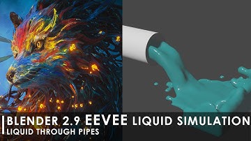 Blender 2.9 Liquid Simulation in Eevee - Liquid Through Pipe