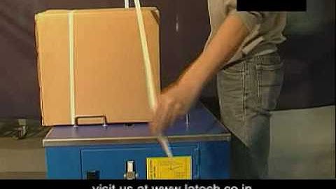 LA-TECH SEMI-AUTOMATIC HI TABLE BOX STRAPPING M/C