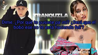 FMK, Maria Becerra-🎶TRANQUILA 🎶(LETRA)