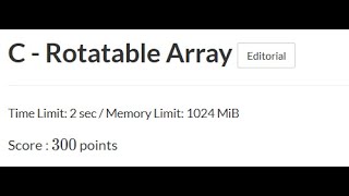 C - Rotatable Array || AtCoder Beginner Contest 410