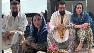 Sanjay dutt and manyata dutt with together at lords shiva temple 