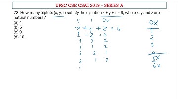 UPSC CSE Prelims - CSAT 2019 Q.73)How many triplets..... #aptitude #upscaptitude #upsccsat