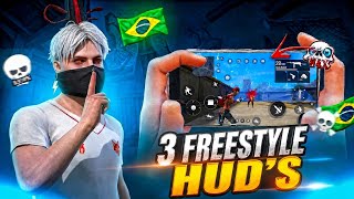3 BEST Freestyle HUDs For Free Fire 😱 | 100% Headshot Custom HUD 🔥 | After Update 2026