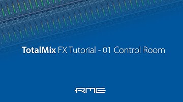 How to use RME Audio TotalMix FX - 01 Control Room