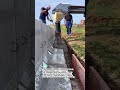 Concrete Wall Backfill with Precision Tool #Construction #Engineering #Concrete