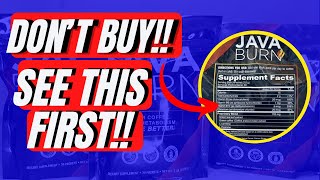 HOW to lose weight Fast - JAVA BURN INGREDIENTS