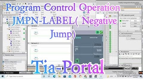 Program Control Operation JMPN-LABEL( Negative Jump)Siemens s7-1200 Plc Programming Using Tia-Portal