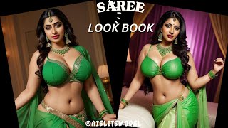 [4K] Saree Symphony: Ai Model's Graceful Tech-Infused Attire  | Ai Elite Indian Model #Saree