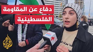 فتاة عربية تدافع عن المقاومة الفلسطينية أمام مراسل في كندا