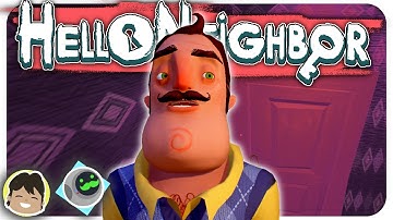 WE TRAPPED THE NEIGHBOR! - Hello Neighbor ALPHA 4 (Lets Play Walkthrough Gameplay Funny Moments